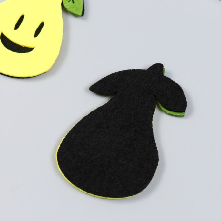 Decor for the creativity of felt "Funny pears" set 2 pcs 5.5x8.5 cm-2