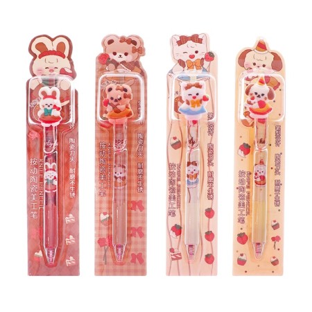 Chancellery knife in a pen, assorted, mix-7