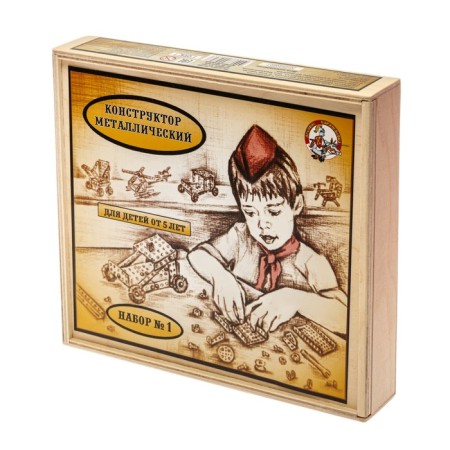 Metal designer for labor lessons No. 1, in wooden packaging
