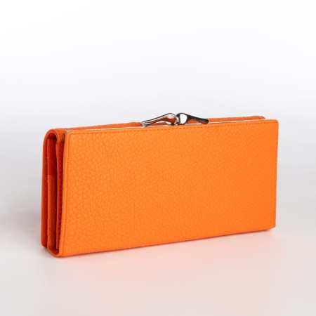 Women's wallet on a magnet, orange color-1
