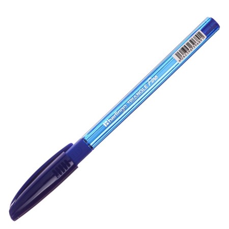 Ballpoint pen Berlingo "Tiangle Fine", 0.3 mm, flu, blue, trihedral-1