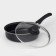Silenik Consul, 1.5 l, d = 20 cm, plastic handle, glass cover, anti -stick coating, black color