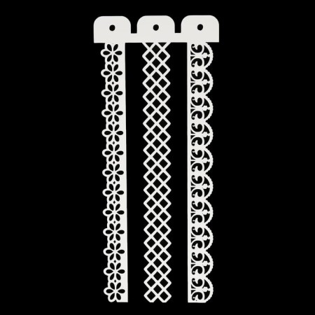 Stencil plastic "Border. Patterns" 10x23 cm-1