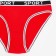 Credes of slips female collorista, red color, size 46-48