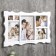 Photo frame plastic in 6 photos 4x5, 9x13, 10x15, 13x18 cm "Pattern" white 23x40.5x2 cm
