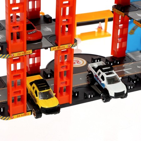 Parking Racing, with an elevator, 4 cars, 3 levels-13