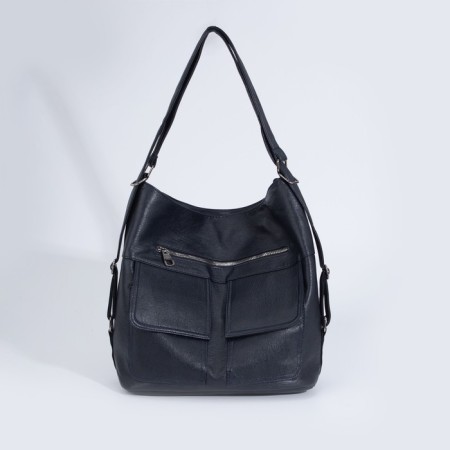 Love bag with a zipper, 4 outer pockets, blue color