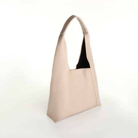 Bag Women's bag 2 in 1, on the button, cosmetic bag, beige color-1
