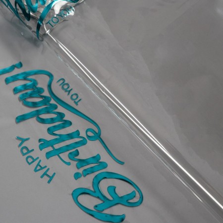 Glossy film "Happy Birthday", silver, 50 x 70 cm-1