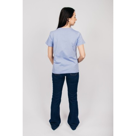 Female T -shirt, size 48, blue color-1