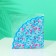 Round napkin 32 cm 12pcs/unit "Flowers" Blue