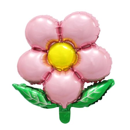 Foil ball 20 "Flower", with a valve, pink color