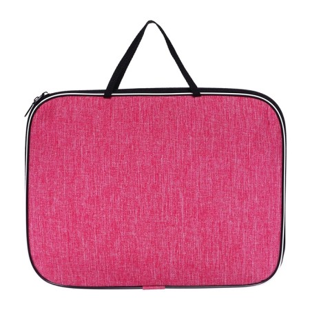 Folder with handles Textile A4, Calligrata "Office", for papers, for office, nylon 600D, linen, pink, PM/1, 350 x 270 x 20 mm-2