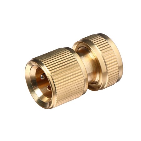 Connector with Aquastop, 1/2 "(12 mm), quick -sitting connection, brass, Greengo-1