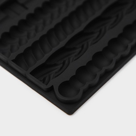Mold Dolyana "Patterns", silicone, 25.5 × 12.5 × 1 cm, graphite color-3
