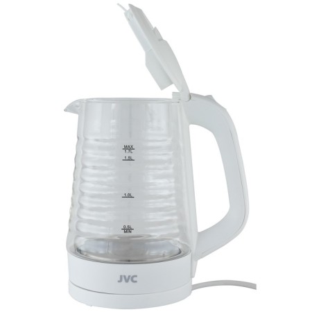 Electric kettle JVC JK-KE1512, glass, 2200 watts, 1.7 l, white-2