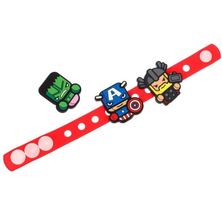 Silicone Bracelet with interchangeable Jibitsami, 3 Jibits in the kit, Avengers-3