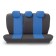 Auto-Cherkhly Signature, Velor material, 5 mm foam, 3D cut, 15 objects, 5 headrests, 2 pockets, 4 zippers, 4 end valves, Airbag Black-Sino