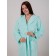 Women's robe with a hood, size 46, menthol color