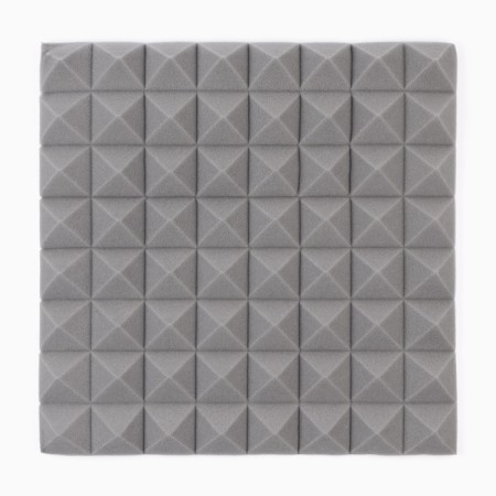 Acoustic foamine pyramid, self -adhesive, tiles, 50 x 50 x 5 cm, gray-3