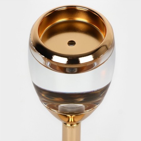 Summary metal, glass for 1 candle “Serene”, color gold 11 x 11 x 25.5 cm-3