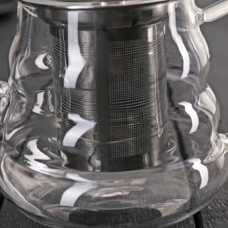 Glass teapot with metal sieve "Breeze", 600 ml-3