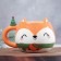 New Year! New Year's ceramic mug "Happiness in tangerines", 400 ml