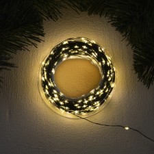 Garland “thread” 50 m dew, IP44, green thread, 500 LED, warm white glow, 8 modes, 31 V