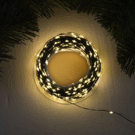 Garland “thread” 50 m dew, IP44, green thread, 500 LED, warm white glow, 8 modes, 31 V