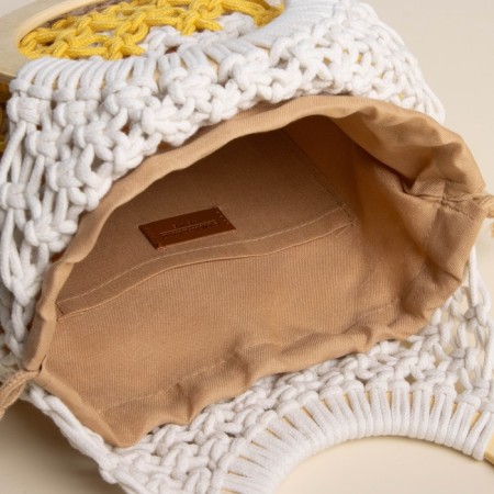 Female Bag Sl Home, manual weaving, cotton, ring 14.5 cm, 30 × 45 cm-4