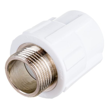 Combined "Politek" coupling, polypropylene, 25 mm x 3/4 ", external thread-3