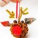 A set for creating a suspended Christmas tree toy from the cone "deer", a set of 4 pcs.