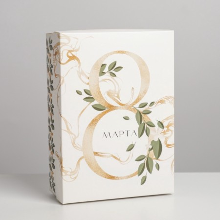 Gift folding box, packaging, “March 8”, 21 x 15 x 7 cm-3