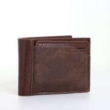 Male purse without fastening, brown color