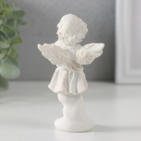 Polystone souvenir "Snowty angel on a cloud with a violin" 10.5x5.8x5.5 cm-2