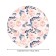 Great tablecloth “Tender composition”, round, oxford, elastic band, size 140x140 cm, diameter 105-120 cm