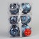 Set of balls plastic D-7 cm, 6 pcs "carnival night" blue