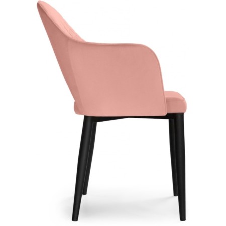 Metal frame Vener Metal/velor, black/pink 56x77x85 cm-2