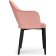 Metal frame Vener Metal/velor, black/pink 56x77x85 cm