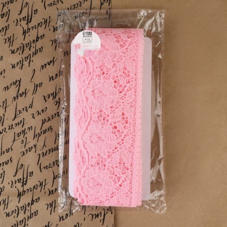 Capricon lace, 60 mm × 10 ± 1 m, pink color-3