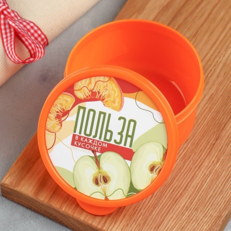Lunch - round box “Benefit in every piece”, 300 ml-1