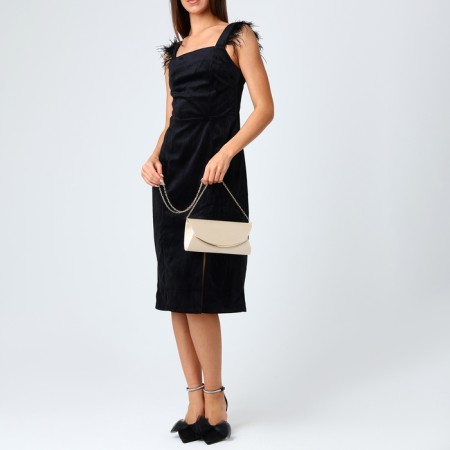 Female bag on a magnet, beige color-7
