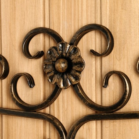 Kaminnaya set KN-6-5 wall, forged, bronze color, 3 objects: poker, scoop, panicle-4