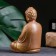 Buddha stands for incense "Sit" brown gold, 12cm