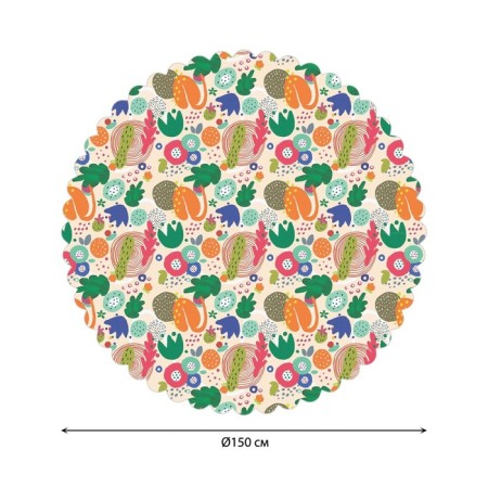 The tablecloth “Tropical abstraction”, round, Saten, d = 150 cm-1