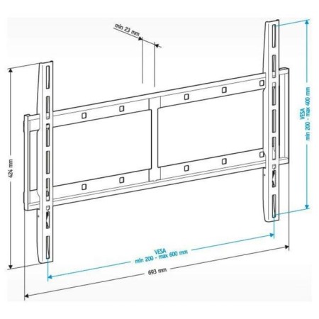 Holder bracket for LCD-F6607 Black 42-65 max. 60kg wall-mounted fixed-1
