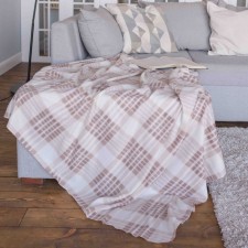 Плед ARDENZA BASIC 130х170см, цвет коричневый, флис, 160г/м, пэ