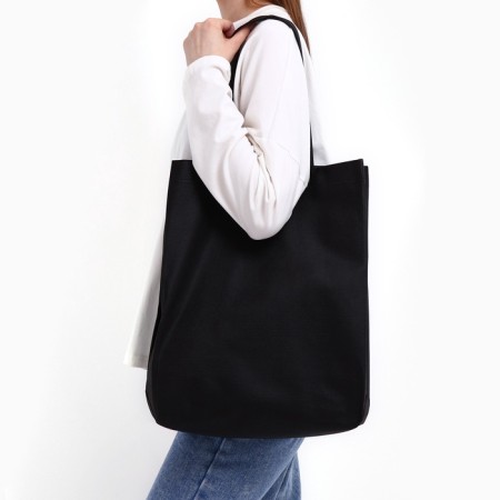 Bag (package) shopper, 42x10x30 cm, without lining, black-9
