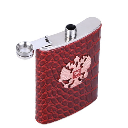 Gift set 7 in 1 "two -headed eagle": a flask 270 ml + 4 glasses, funnel, keychain-3