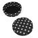 Lowcost Lyncost Round, Poplin, 40 x 40 x 12 cm, black with paws